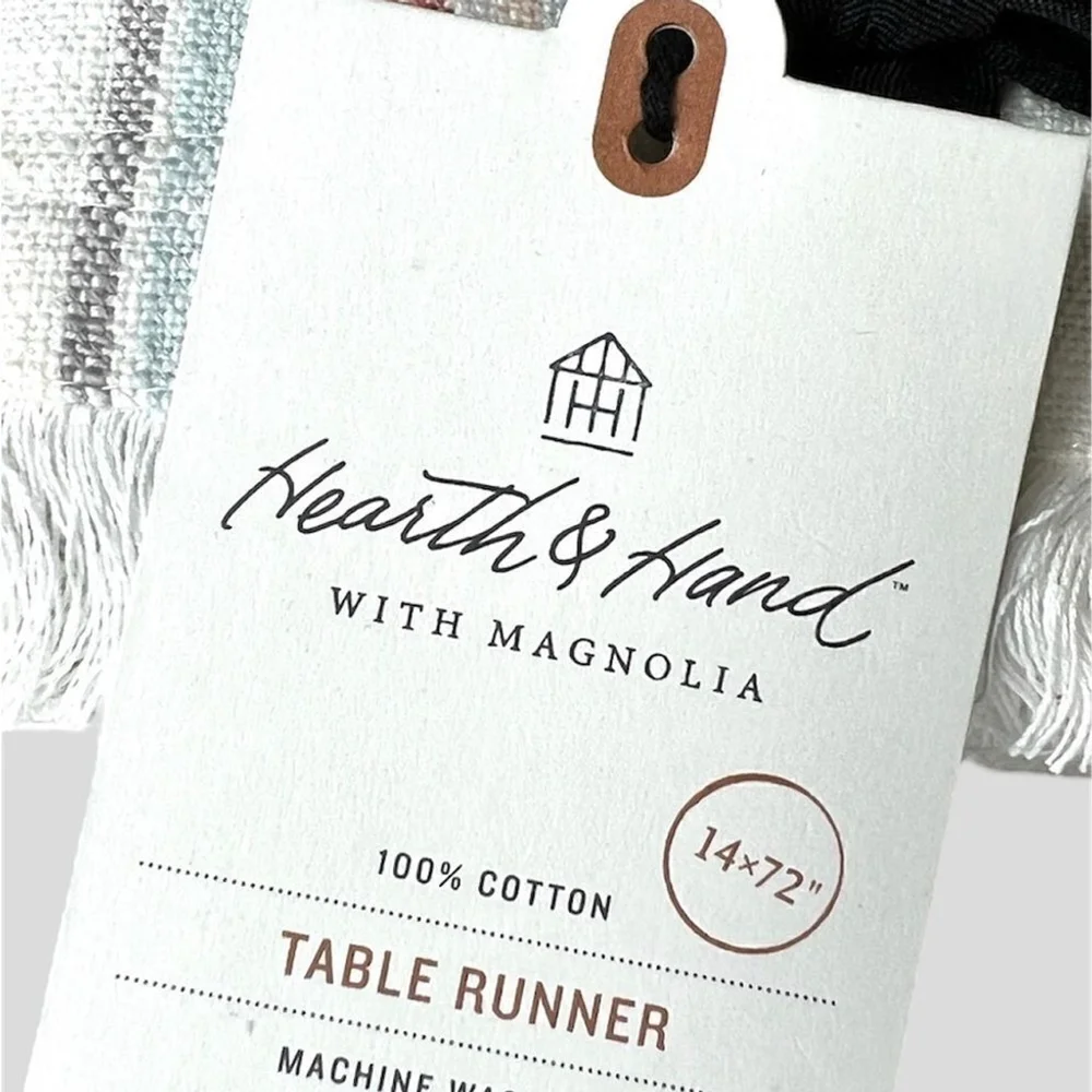 Hearth and Hand with Magnolia Plaid Table Runner 14”x72”